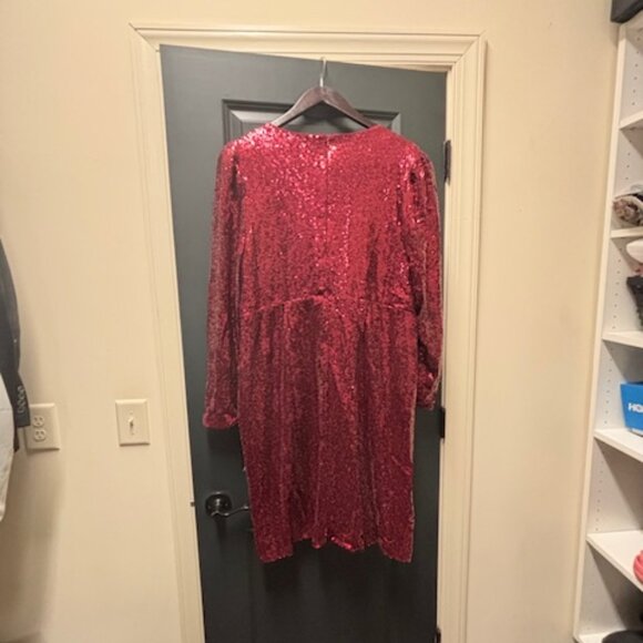 Eloquii Red Sequin Dress 22W - Picture 4 of 6